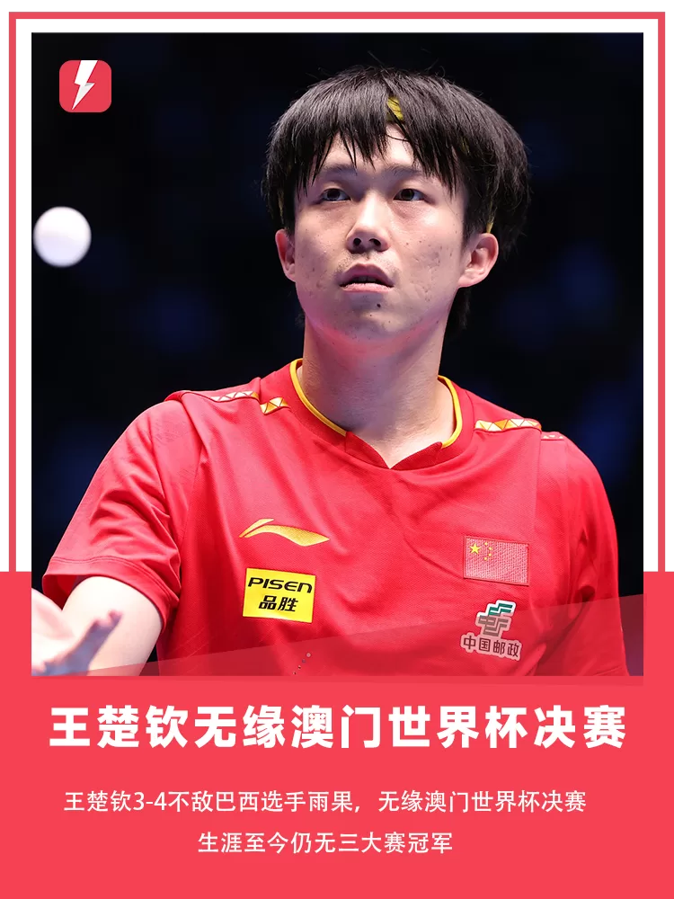 [🏓世界杯乒乓球单打赛：王楚钦惜败雨果，止步半决赛]